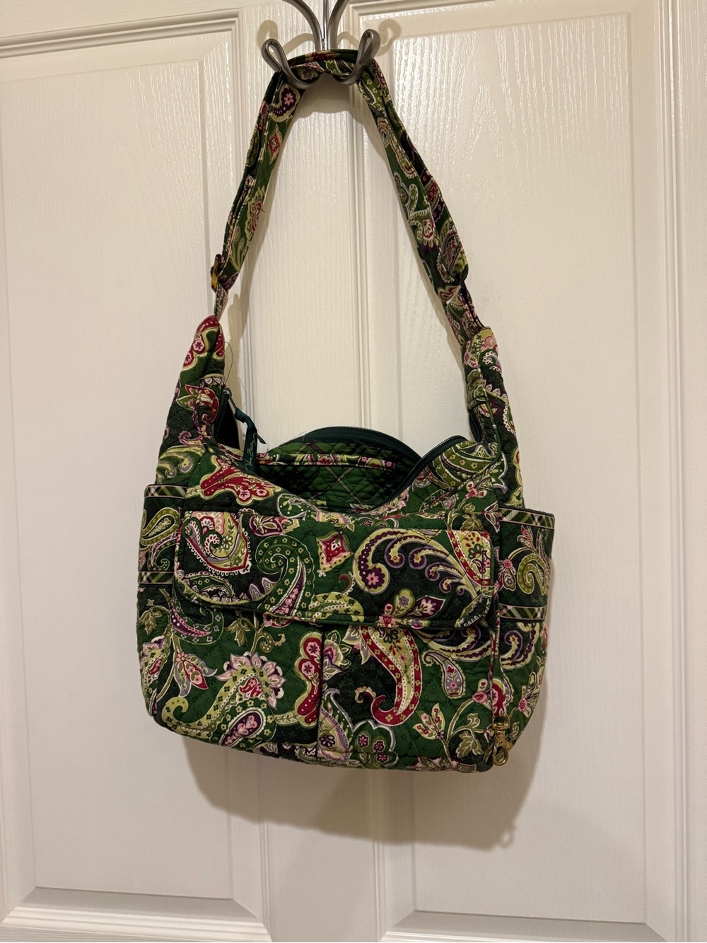 Vera Bradley Chelsea Green Carry-All To-go Cargo Crossbody - Picture 10 of 10